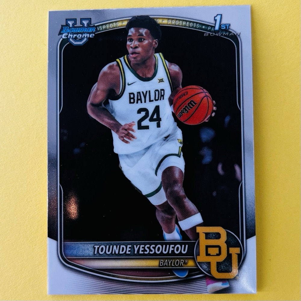 2025/26 Bowman Chrome U Tounde Yessoufou 1stโ Bowman Baylor BCP-11